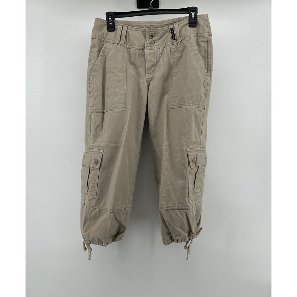 Cruel Girl Khaki Capri's Women Sz 9 Y2K 90's Retro Cargo Button Fly Streetwear